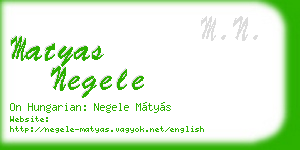 matyas negele business card
